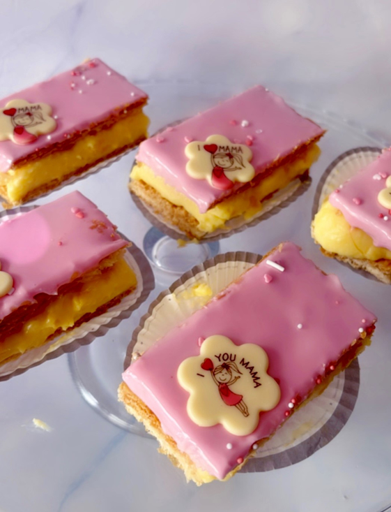 Afbeelding van Roze pudding tompouce